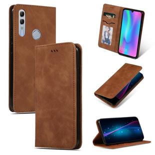 Retro Skin Feel Business Magnetic Horizontal Flip Leather Case for Huawei Honor 10 Lite / Honor 20 Lite / Honor 10i / Honor 20i(Brown)