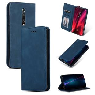 Retro Skin Feel Business Magnetic Horizontal Flip Leather Case for Xiaomi Mi 9T  / Mi 9T Pro / Redmi K20  /  K20 Pro(Navy Blue)