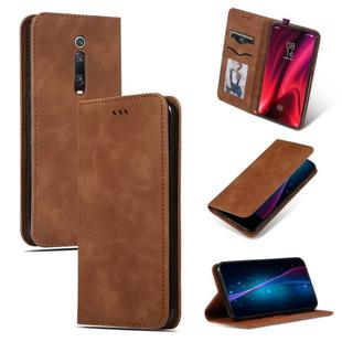 Retro Skin Feel Business Magnetic Horizontal Flip Leather Case for Xiaomi Mi 9T  / Mi 9T Pro / Redmi K20  /  K20 Pro(Brown)