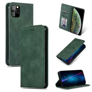 For iPhone 11 Pro Retro Skin Feel Business Magnetic Horizontal Flip Leather Case(Army Green)