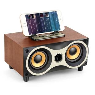 X6 Portable Wooden Wireless Speaker Subwoofer Stereo Radio FM Desktop Bluetooth Speakers