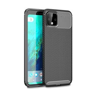 Beetle Series Carbon Fiber Texture Shockproof TPU Case for Google Pixel 4(Black)