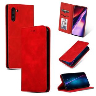 Retro Skin Feel Business Magnetic Horizontal Flip Leather Case for Galaxy Note 10(Red)