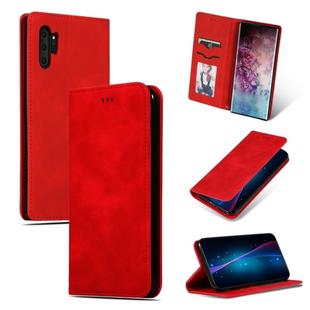 Retro Skin Feel Business Magnetic Horizontal Flip Leather Case for Galaxy Note 10 Pro(Red)