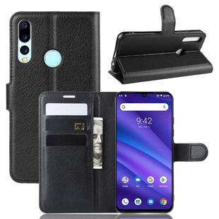 Litchi Texture Horizontal Flip Leather Case for Umidigi A5 Pro, with Wallet & Holder & Card Slots(black)