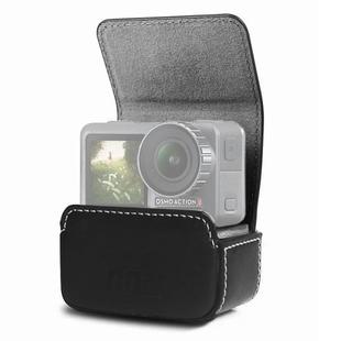 Waterproof Mini Leather Case Storage Carrying Box for DJI OSMO Action / GoPro / SJCAM / Xiaomi Mi Jia(Black)