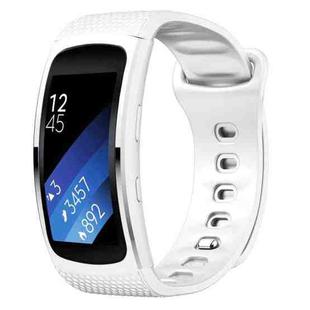 Silicone Watch Band for Samsung Gear Fit2 SM-R360, Wrist Strap Size:126-175mm(White)