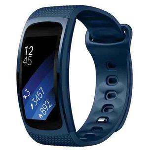 Silicone Watch Band for Samsung Gear Fit2 SM-R360, Wrist Strap Size:126-175mm(Midnight Blue)