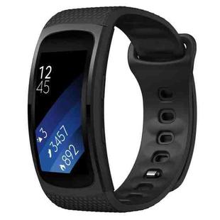 Silicone Watch Band for Samsung Gear Fit2 SM-R360, Wrist Strap Size:150-213mm(Black)