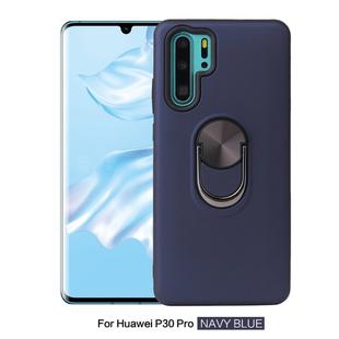 360 Rotary Multifunctional Stent PC+TPU Case for Huawei P30 Pro , with Magnetic Invisible Holder(Navy  Blue)