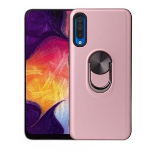 360 Rotary Multifunctional Stent PC+TPU Case for Huawei P30 ,with Magnetic Invisible Holder(Rose Gold)