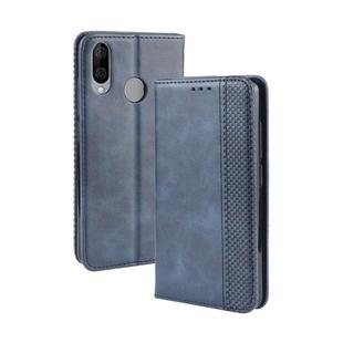 Magnetic Buckle Retro Crazy Horse Texture Horizontal Flip Leather Case for Wiko VIEW 3 LITE , with Holder & Card Slots & Photo Frame(Blue)