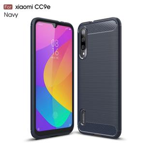 Brushed Texture Carbon Fiber TPU Case for Xiaomi Mi CC9e / Xiaomi A3(Navy Blue)