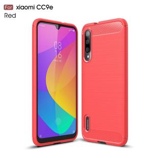 Brushed Texture Carbon Fiber TPU Case for Xiaomi Mi CC9e / Xiaomi A3(Red)