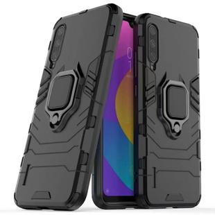 PC + TPU Shockproof Protective Case with Magnetic Ring Holder for Xiaomi Mi CC9 / A3 Lite(Black)