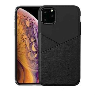 Ultra-thin Shockproof Soft TPU + Leather Case for iPhone 11 Pro Max(Black)