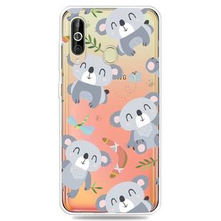 Fashion Soft TPU Case 3D Cartoon Transparent Soft Silicone Cover Phone Cases For Galaxy A60(Koala)