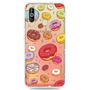 Fashion Soft TPU Case 3D Cartoon Transparent Soft Silicone Cover Phone Cases For Galaxy A60(Doughnut)
