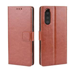 Retro Crazy Horse Texture Horizontal Flip Leather Case for Sony Xperia 2 , with Holder & Card Slots & Photo Frame(Brown)