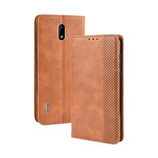 Magnetic Buckle Retro Crazy Horse Texture Horizontal Flip Leather Case for Nokia 3.1 C , with Holder & Card Slots & Photo Frame(Brown)