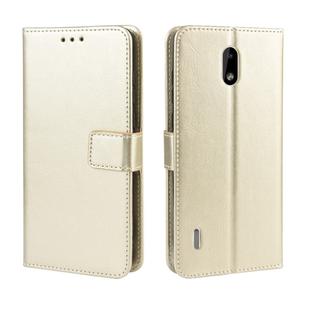 Retro Crazy Horse Texture Horizontal Flip Leather Case for Nokia 3.1 C , with Holder & Card Slots & Photo Frame(Gold)