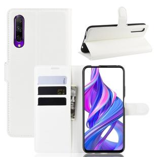 Litchi Texture Horizontal Flip Leather Case for Honor 9X / Honor 9X Pro , with Wallet & Holder & Card Slots(white)