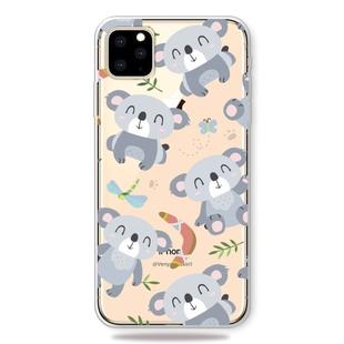 For iPhone 11 Pro Max Fashion Soft TPU Case 3D Cartoon Transparent Soft Silicone Cover Phone Cases (Koala)