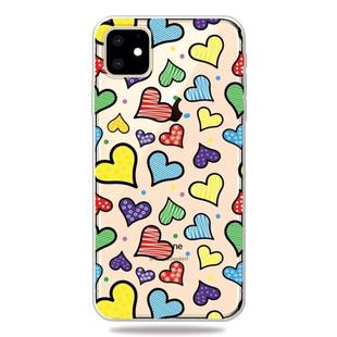 For iPhone 11 Fashion Soft TPU Case 3D Cartoon Transparent Soft Silicone Cover Phone Cases (More Love)