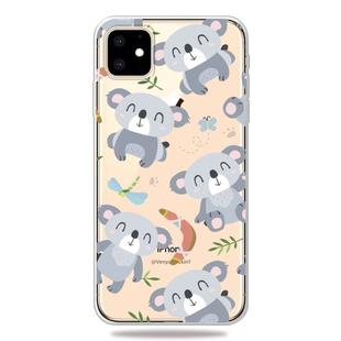 For iPhone 11 Fashion Soft TPU Case 3D Cartoon Transparent Soft Silicone Cover Phone Cases (Koala)