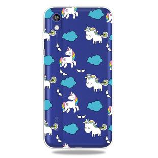 Fashion Soft TPU Case 3D Cartoon Transparent Soft Silicone Cover Phone Cases For Huawei Y5 2019 / Y5 Prime 2019 / Honor 8S(Cloud Horse)