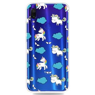 Fashion Soft TPU Case 3D Cartoon Transparent Soft Silicone Cover Phone Cases For Xiaomi Redmi 7 /  Y3(Cloud Horse)