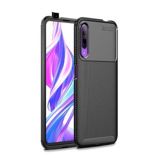 Carbon Fiber Texture Shockproof TPU Case for Huawei honor 9X(Black)