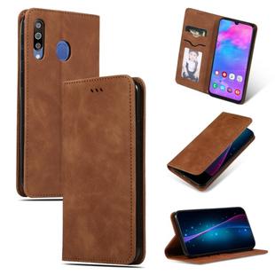 Retro Skin Feel Business Magnetic Horizontal Flip Leather Case for Galaxy M30 / A40s(Brown)