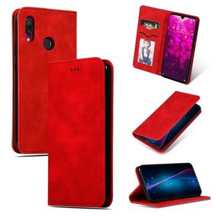 Retro Skin Feel Business Magnetic Horizontal Flip Leather Case for Xiaomi Redmi 7 / Redmi Y3(Red)