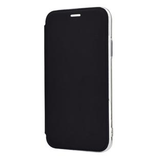 For iPhone 11 Pro Max Solid Color Plain PU + TPU Mirror Leather Case (Black)