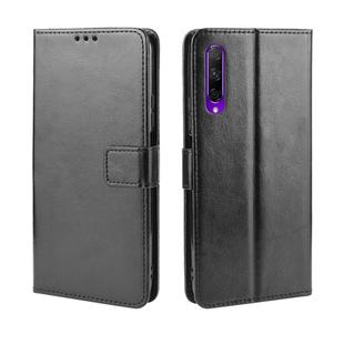 Retro Crazy Horse Texture Horizontal Flip Leather Case for Huawei Honor 9X / Honor 9X Pro, with Holder & Card Slots & Photo Frame(Black)