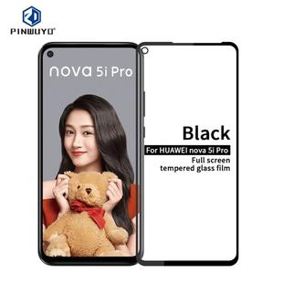 PINWUYO 9H 2.5D Full Screen Tempered Glass Film For Huawei Nova5i Pro（Black）