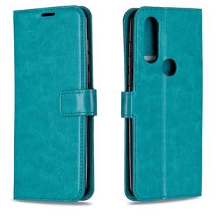 Crazy Horse Texture Horizontal Flip Leather Case with Holder & Card Slots & Wallet & Photo Frame For Moto One Vision(Blue)