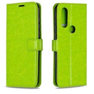 Crazy Horse Texture Horizontal Flip Leather Case with Holder & Card Slots & Wallet & Photo Frame For Moto One Vision(Green)