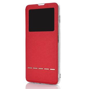 Golden Beach Window with Bracket Mobile Phone Holster Smart Sliding Button Answering Phone for Galaxy A20 / A30(Red)