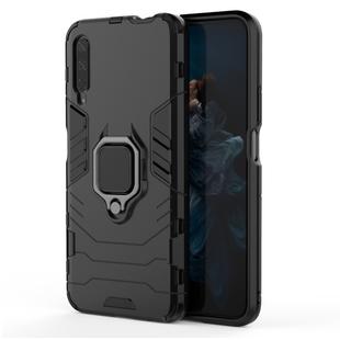 PC + TPU Shockproof Protective Case with Magnetic Ring Holder for Huawei Honor 9X / 9X Pro(Black)