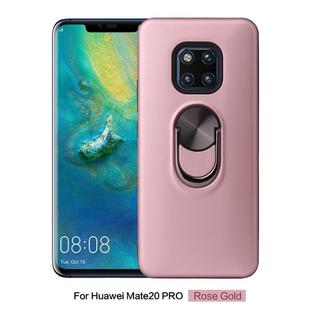360 Rotary Multifunctional Stent PC+TPU Case for Huawei Mate 20 Pro,with Magnetic Invisible Holder(Rose Gold)