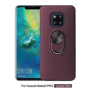 360 Rotary Multifunctional Stent PC+TPU Case for Huawei Mate 20 Pro,with Magnetic Invisible Holder(Jujube Red)