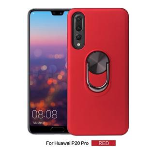 360 Rotary Multifunctional Stent PC+TPU Case for Huawei P20 Pro,with Magnetic Invisible Holder(Red)