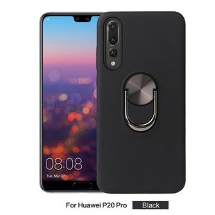 360 Rotary Multifunctional Stent PC+TPU Case for Huawei P20 Pro,with Magnetic Invisible Holder(Black)