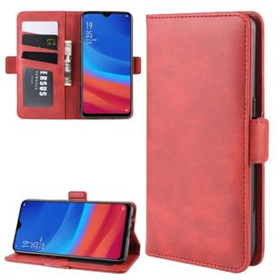 Wallet Stand Leather Cell Phone Case for OPPO AX5s / A5s，with Wallet & Holder & Card Slots(Red)