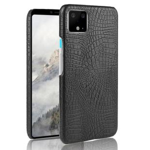 Shockproof Crocodile Texture PC + PU Case For Google Pixel 4 XL(Black)