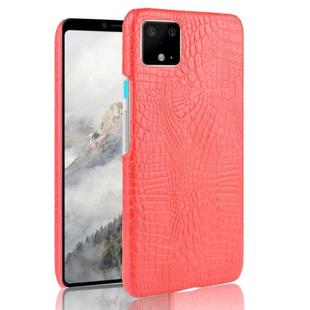 Shockproof Crocodile Texture PC + PU Case For Google Pixel 4(Red)