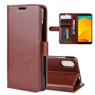 R64 Texture Single Fold Horizontal Flip Leather Case for Wiko Sunny 4 Plus , with Holder & Card Slots & Wallet(Brown)