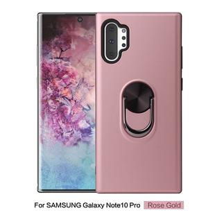 360 Rotary Multifunctional Stent PC+TPU Case for Galaxy Note10+, with Magnetic Invisible Holder(Rose Gold)
